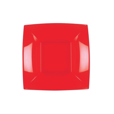 Farfurii Supa 18x18cm China Red PP - (300buc)