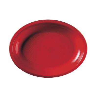 Farfurii Ovale 255mm China Red PP - (600buc)