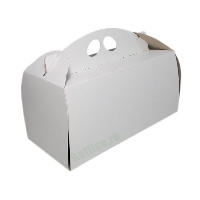 Cutii carton albe pentru cozonaci (50buc/set)