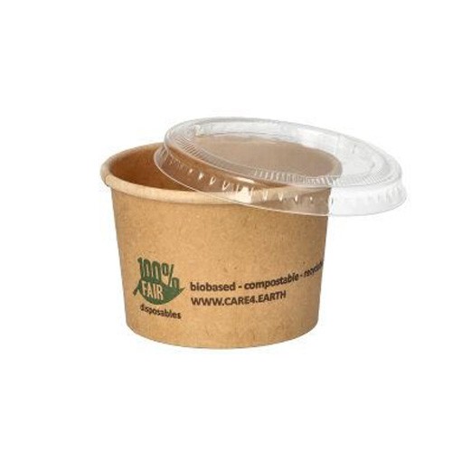 Capace PLA pentru sosiere biodegradabile 45/60/90ml (50 buc/set)