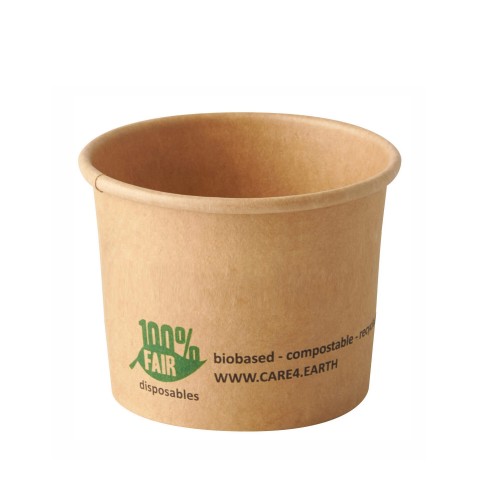 Cupe din carton kraft natur biodegradabile 60ml (50 buc/set)