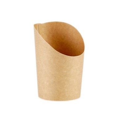 Pahar carton natur wrap/cartofi - mediu (50 buc/set)