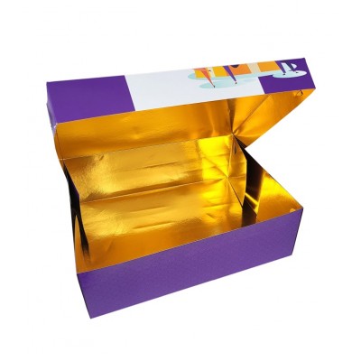 Cutii din carton PARTY laminat auriu 410x310x130 (36 BUC)